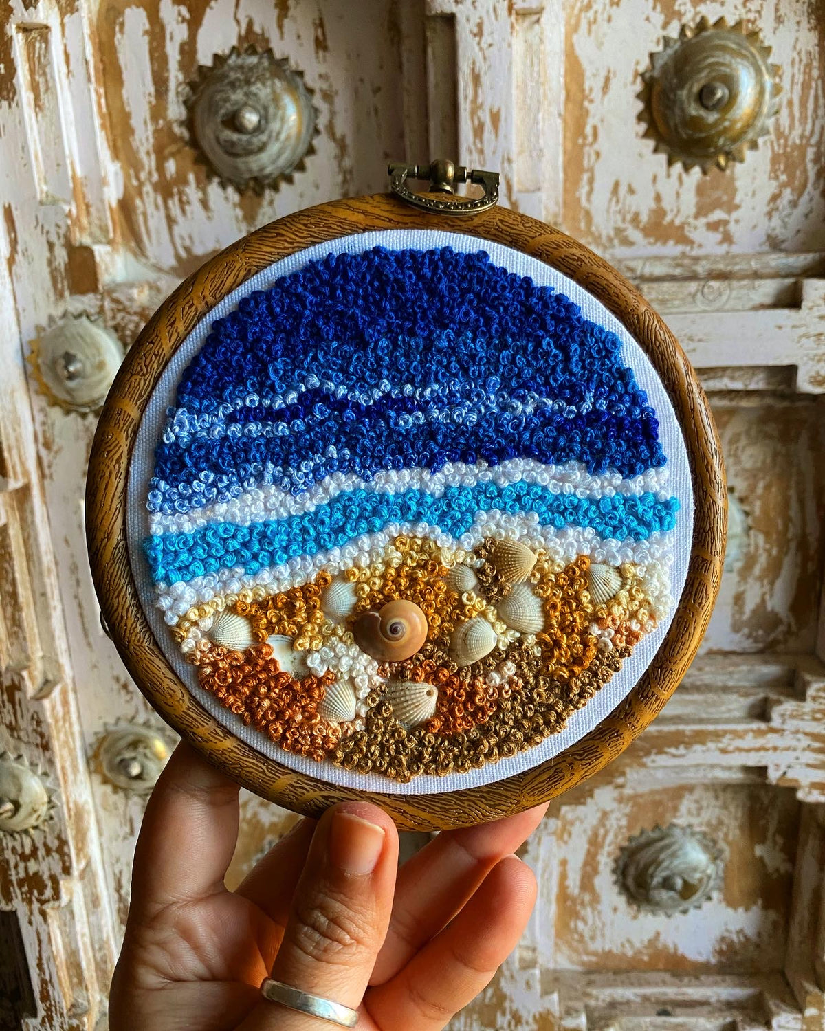 Sea embroidery- small hoop